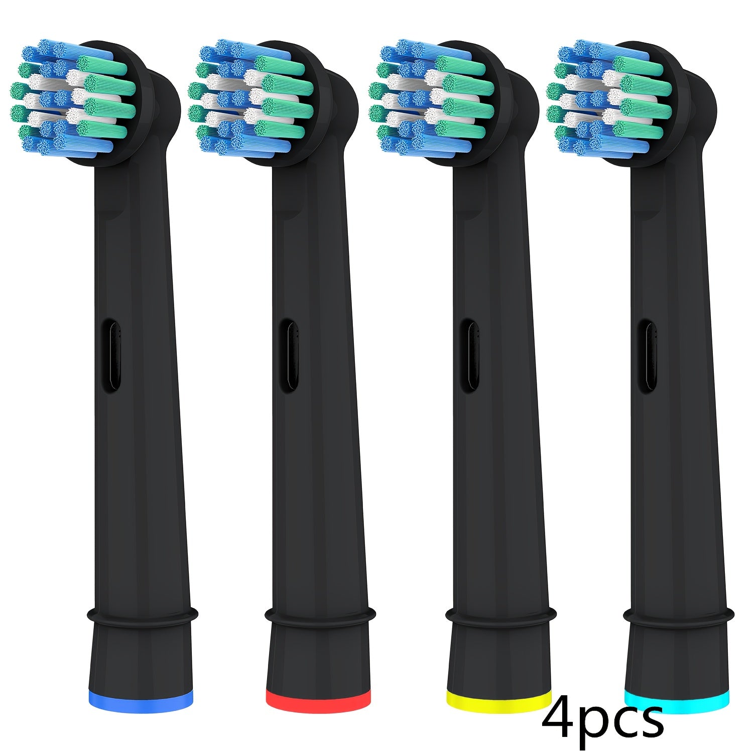 4 Pack Soft Dupont Bristle Toothbrush Replacement Heads for Electric Toothbrushes