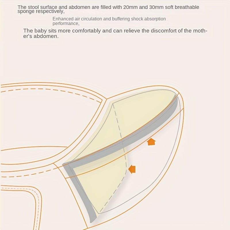 Sozlanadigan bolalar tashuvchisi bel uchun o'rindiq, chaqaloq soni uchun va ota-onalar uchun soni bilan
