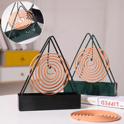 Iron Mosquito Coil Holder Tripod Design Incense Burner for Sandalwood Black