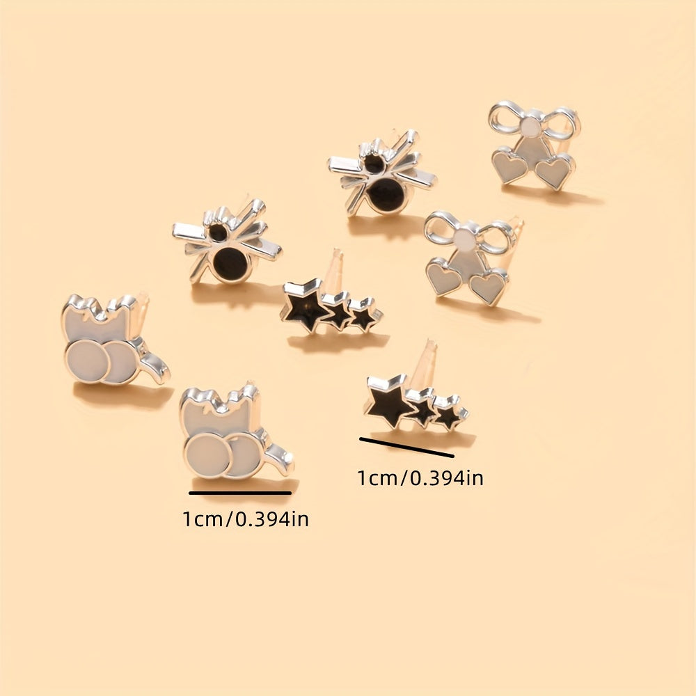 72-Piece Set of Cross Bow and Owl Earrings for Women Daily Wear and Gifting