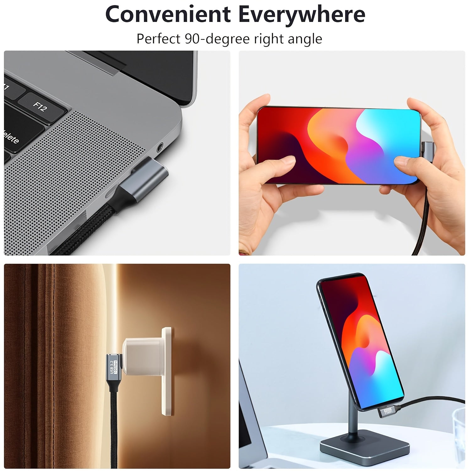 8K 60Hz USB-C Video Cable 100W Power Delivery for Laptops