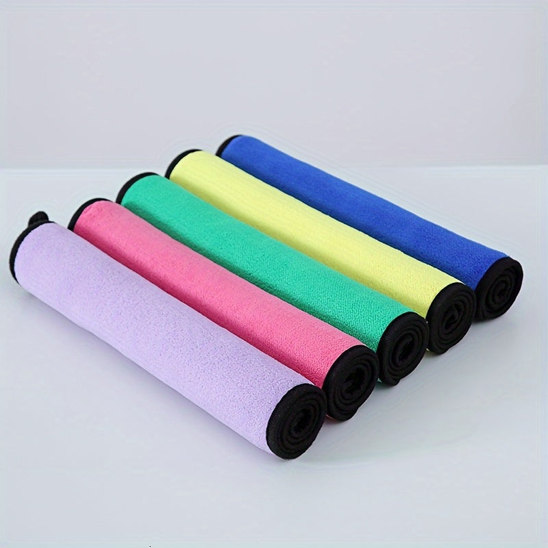 Juego de 5 toallas de limpieza para coche ultra absorbentes, suaves de poliéster, para interior y exterior, detallado