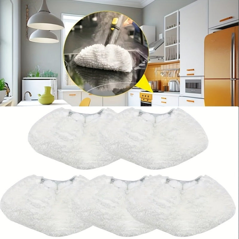 Set of 12 Microfiber Steam Mop Pads for Floor Cleaning, Machine Washable