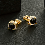 Unisex Square Retro Fashion Earrings 6mm High-Quality Jewelry Accessories