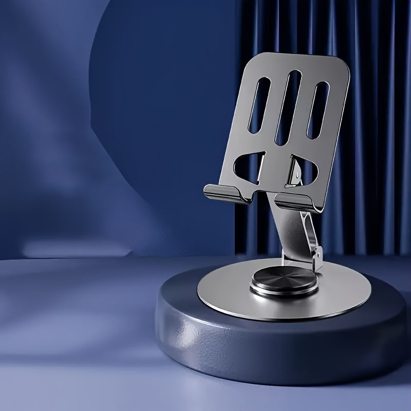 Universal Metal Phone and Tablet Holder 360° Rotating Foldable Desktop Stand for Devices 11.94-32.77 cm