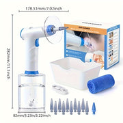 Electric Ear Cleaning Kit with Water Irrigation System and 4 Temperatures for Safe Ear Wax Removal
