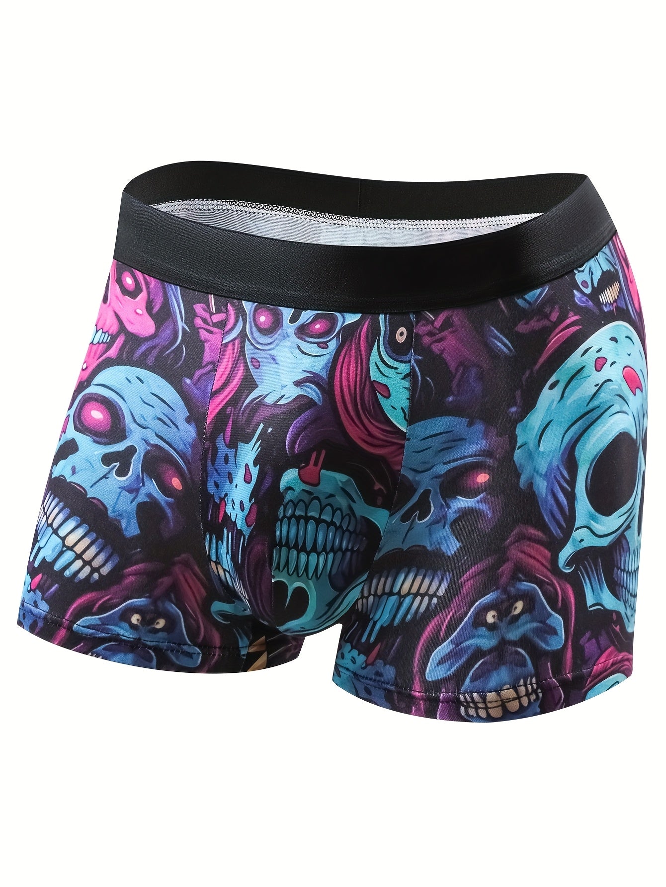 Men's Boxer Briefs Breathable Polyester Stretch Elastic Waistband 4-Pack