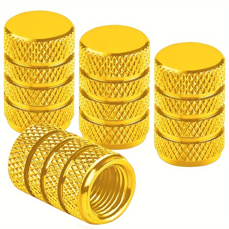 Juego de 4 tapas de válvula de aluminio resistentes a la corrosión para coches, camiones, motocicletas y bicicletas