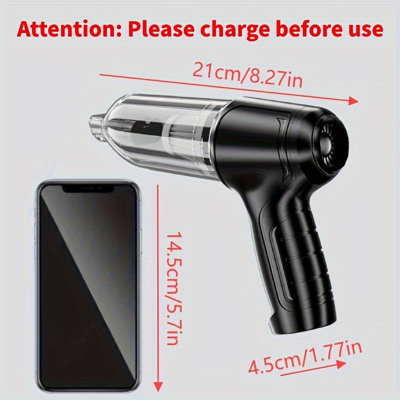 Handheld Vacuum Cleaner with Rechargeable Battery and Accessories for Home and Car