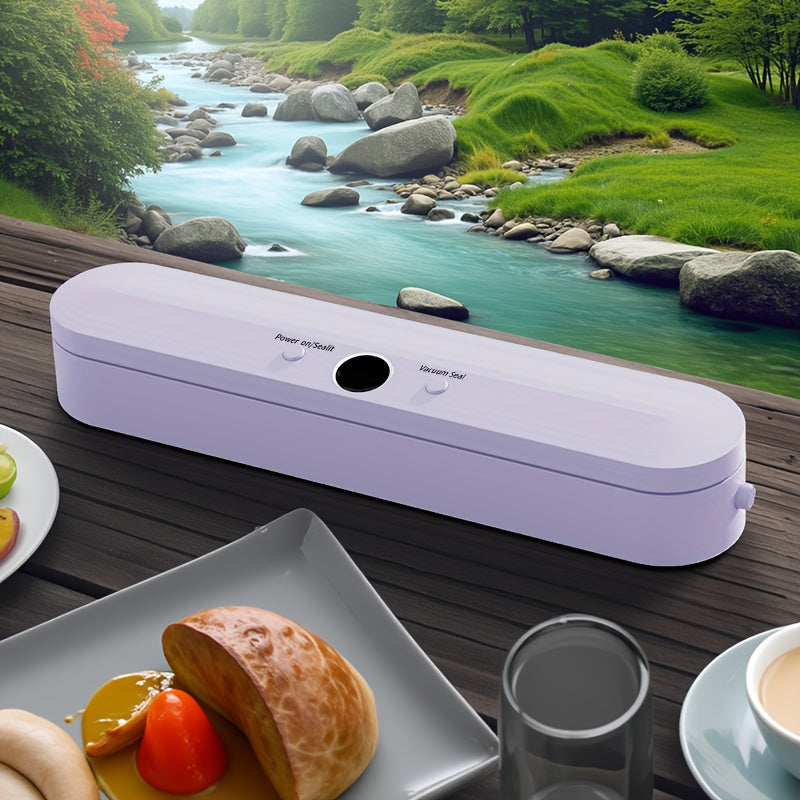 Qizil kompakta oziq-ovqat vakuum yopish uchun USB bilan quvvatlanadigan batareyali yopish uchun mo'ljallangan oshxona va tashqi foydalanish uchun