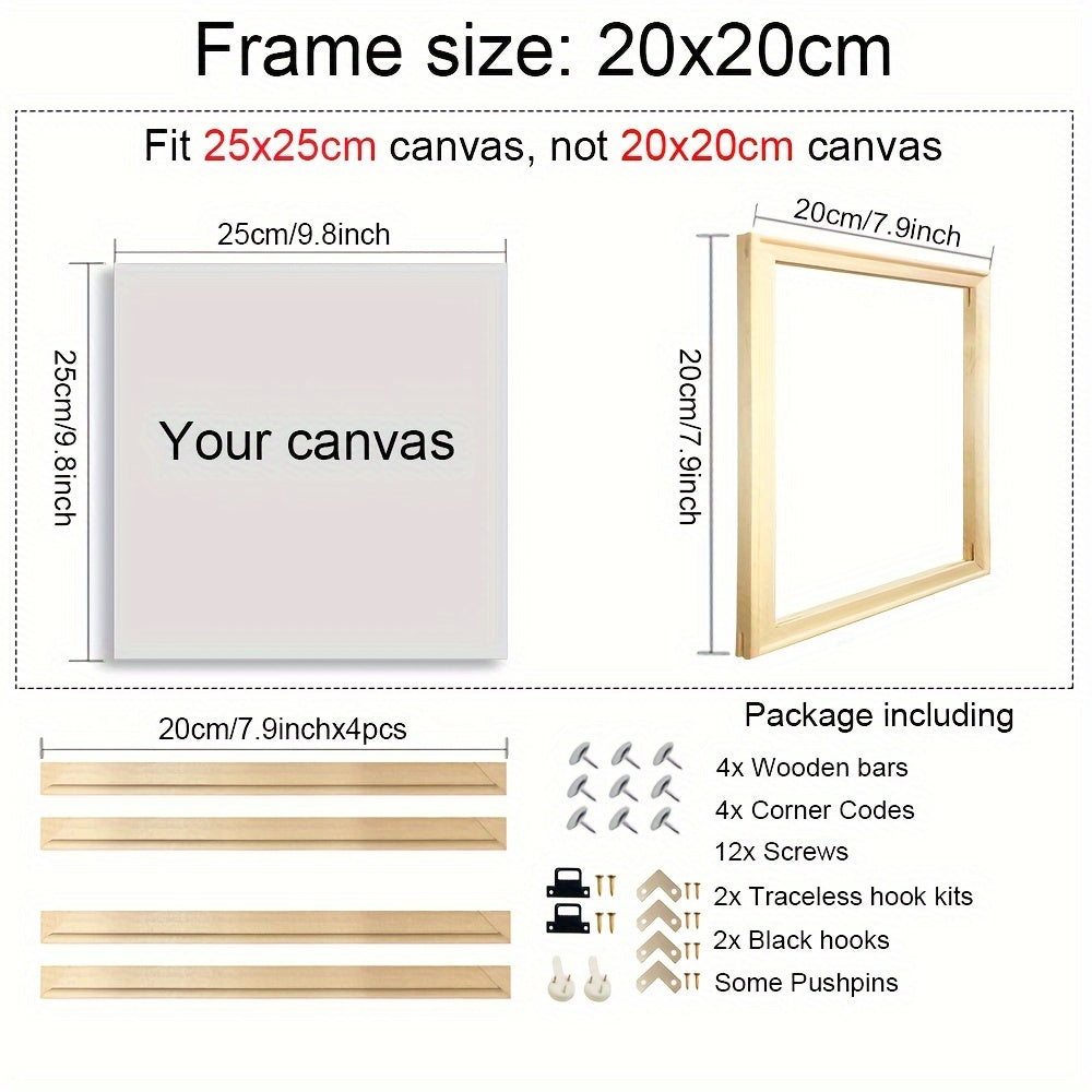 Diamond Painting Kit Vertical Oblong Frame Wall Mount Non-Magnetic for Canvas and Photo Art
