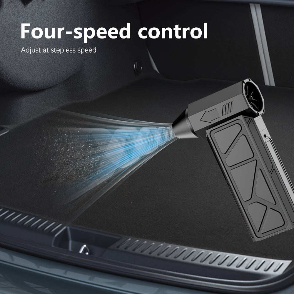 Handheld High-Speed Turbo Fan with Digital Display USB Rechargeable Battery for Camping Outdoor Activities