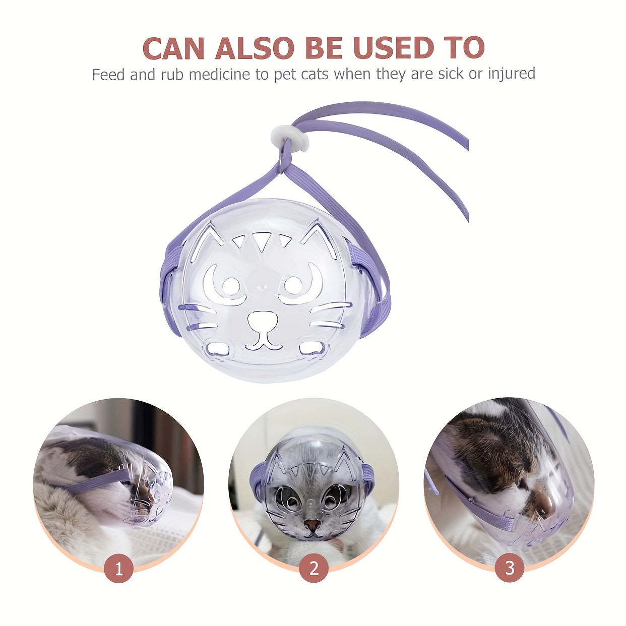 Sozlanadigan plastmassa mushuk taqishi, oson yopilish, bardoshli material, kichik, o'rta, katta