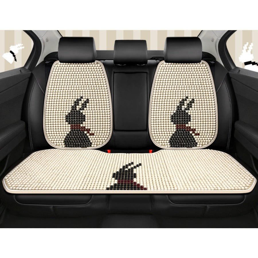 Women's Breathable Summer Car Seat Covers with Pearl Beaded Texture