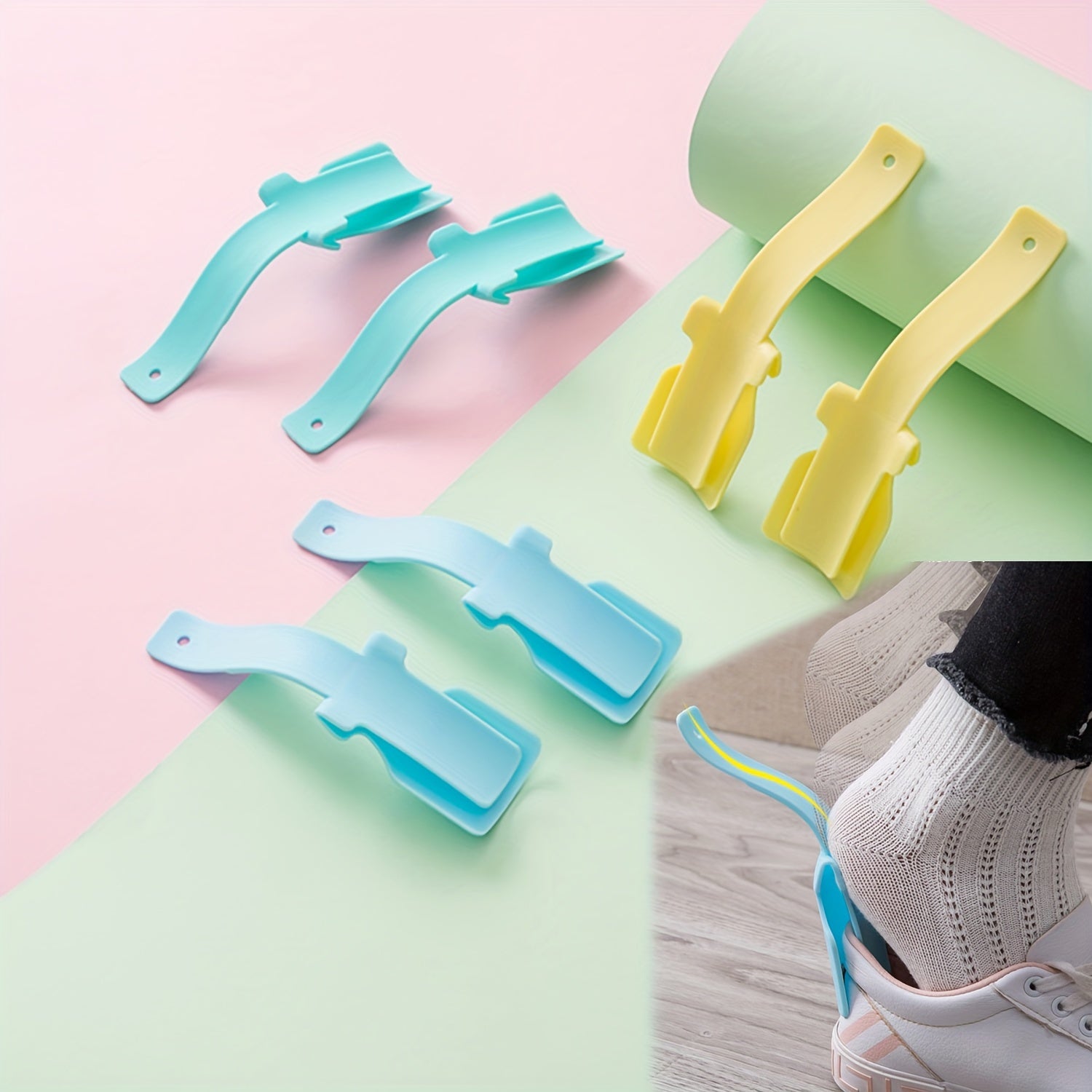 Uniseks plastik oyoq kiyim choʻntagi qisqa tutqichli egri dizayn oson kiyin/chiqish uchun bardoshli