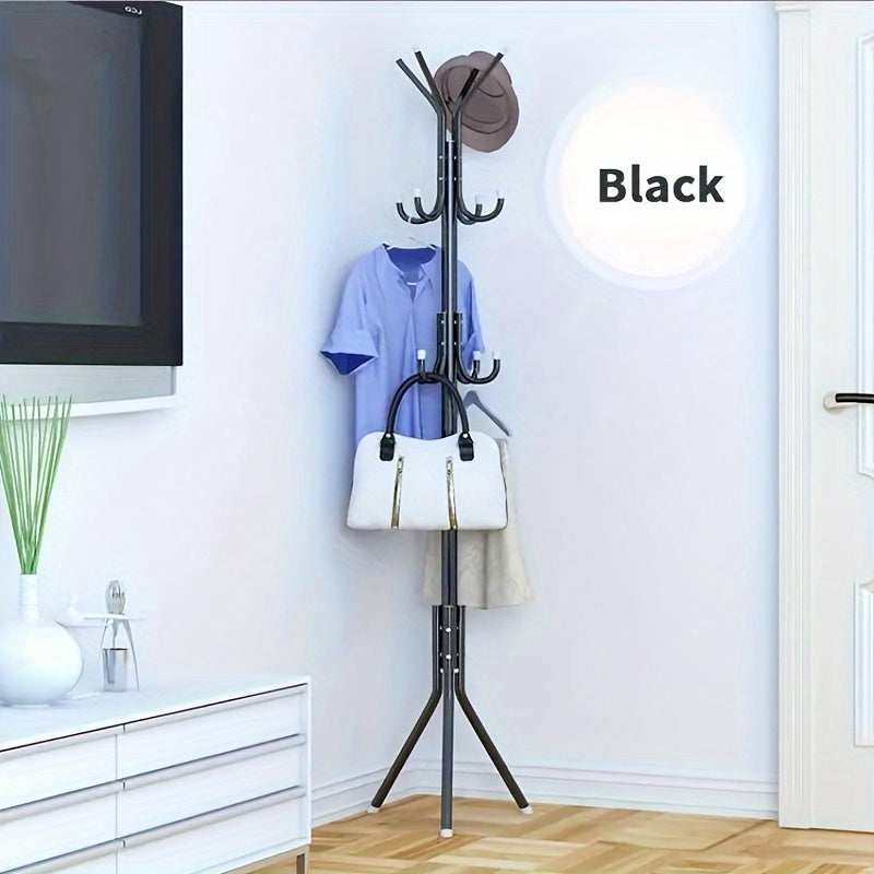 Metal Coat Rack Stand for Hats Coats Bags and Scarves Freestanding Organizer