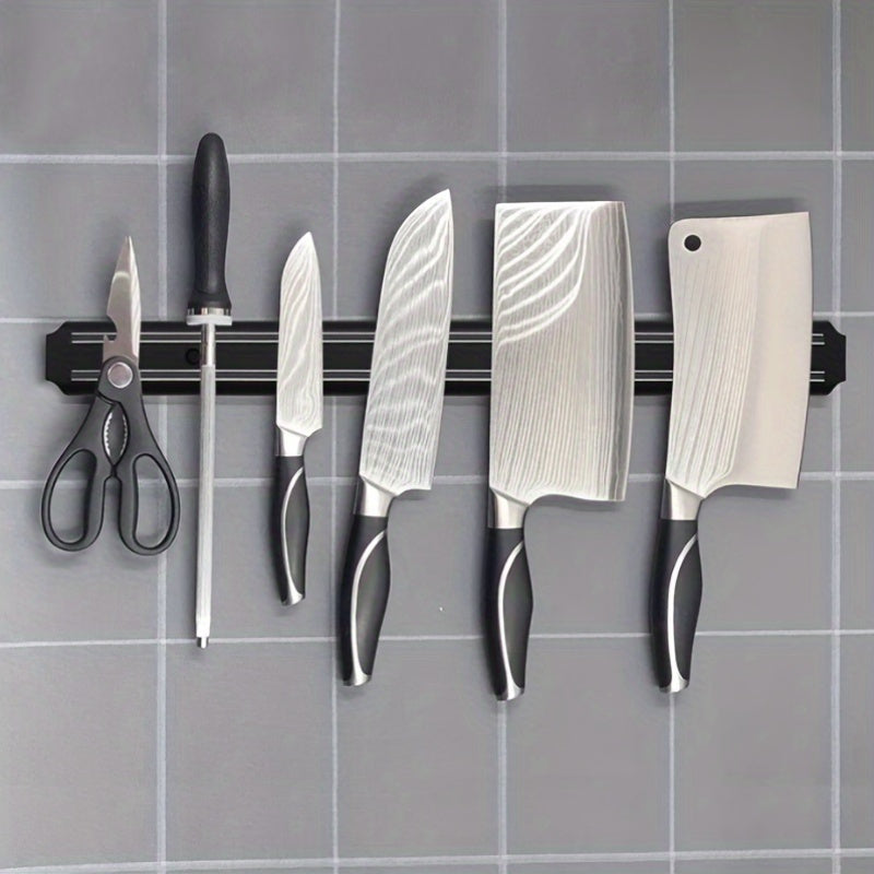 Magnetic Knife Holder Rack for Kitchen, Durable Metal and Plastic, Safe Storage
