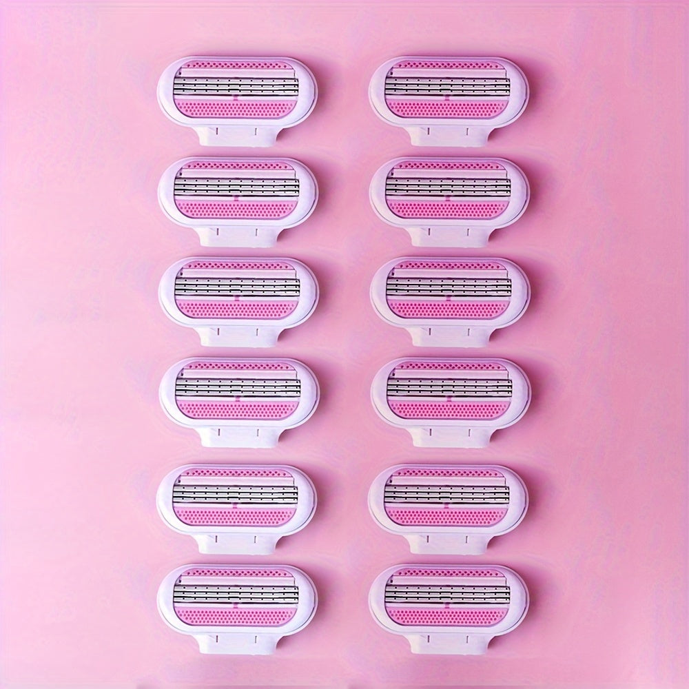 Women Razor Blades 12Pcs Safety Refills for Armpit Leg Bikini Smooth