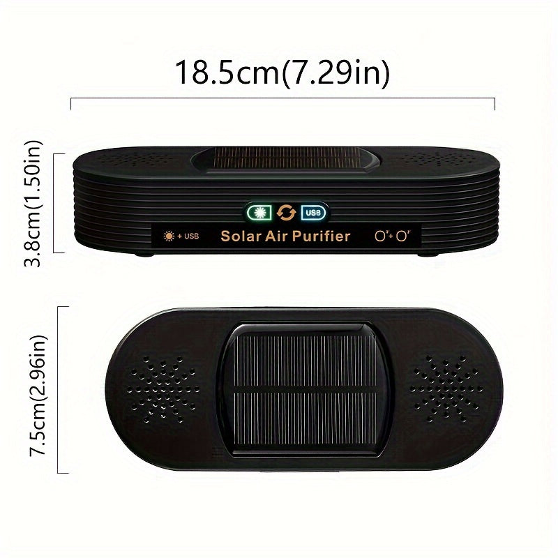 Портативный автомобильный очиститель воздуха с двойной фильтрацией, бесшумная работа для удаления запаха дыма