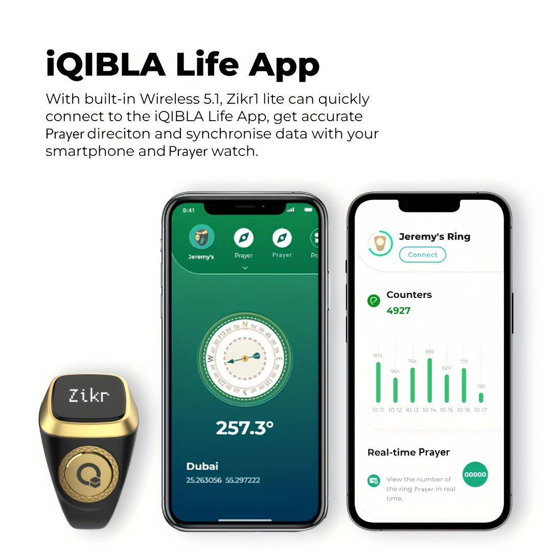 Черное 18-мм кольцо Зикр Лайт