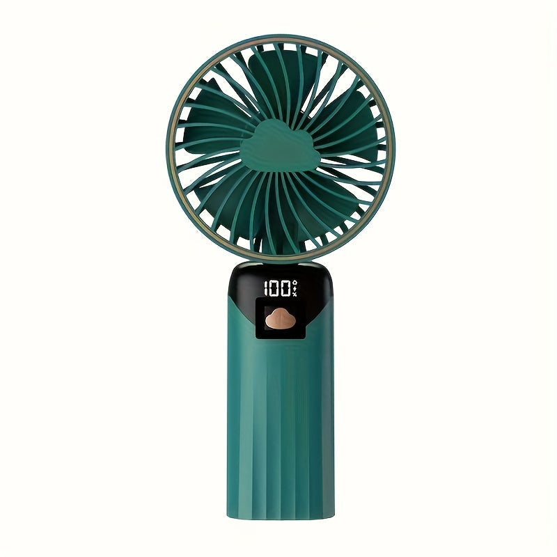 Rechargeable Wearable Fan with 5 Cooling Levels, Foldable, Portable for Travel and Home