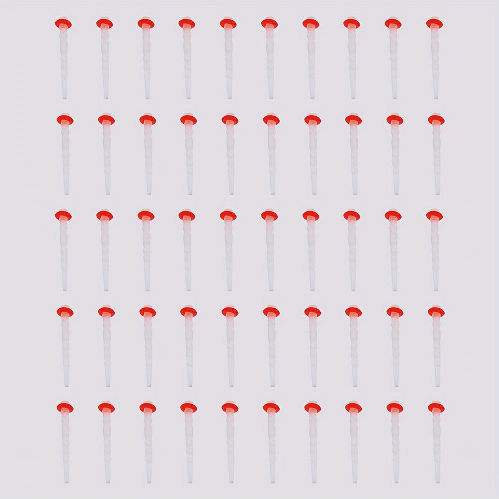 50pcs Quartz Fiberglass Rods with Matte Finish Transparent Blue Yellow Threaded Ends Industrial