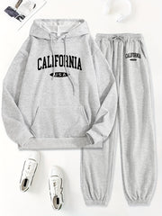 Комплект женского худи осень/зима с узором свитера