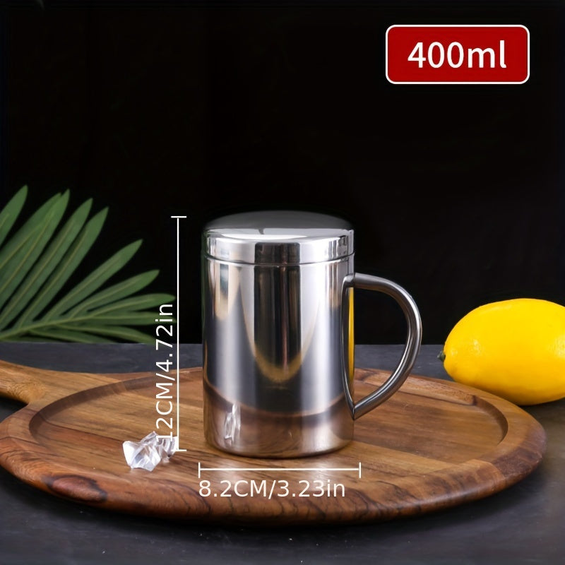 Taza de café de acero inoxidable 300ml con doble pared aislante para bebidas calientes y frías
