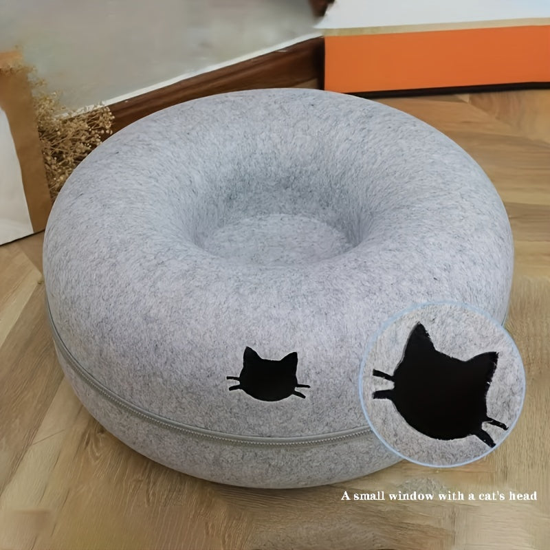 Lightweight Scratch-Resistant Cat Tunnel Bed for All Seasons
