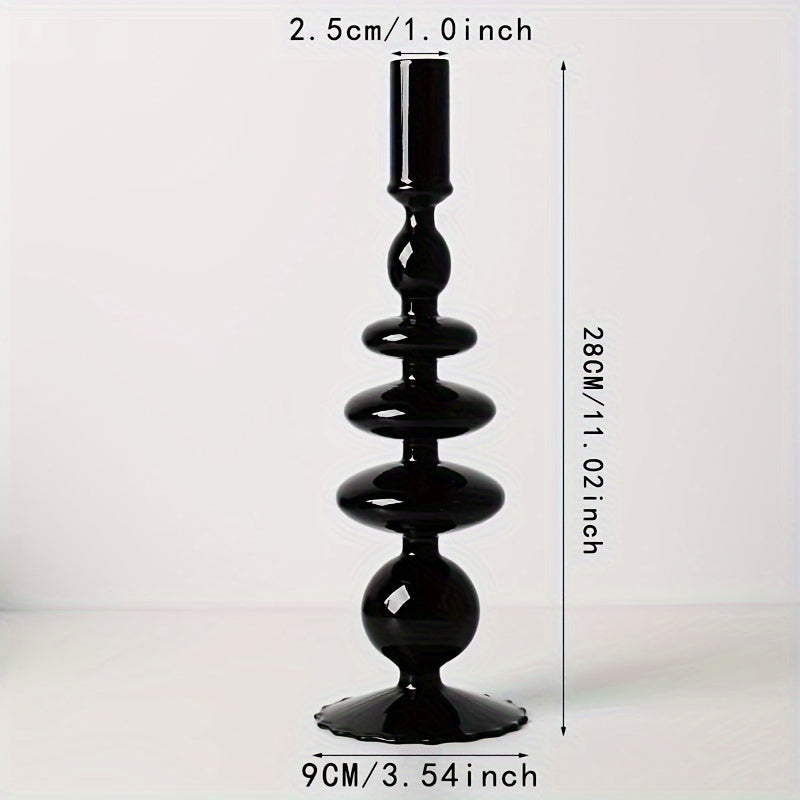Минималистальный прозрачный стеклянный подсвечник, ручная работа, ваза для настольного декора