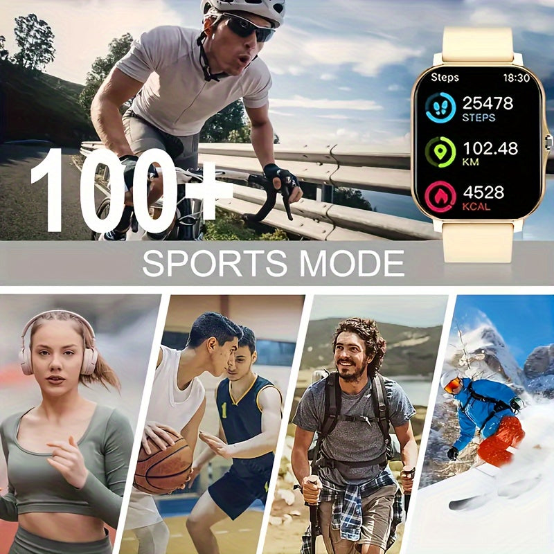 Unisex Fitness Smartwatch with Heart Rate Monitor and Multi-Sport Tracking