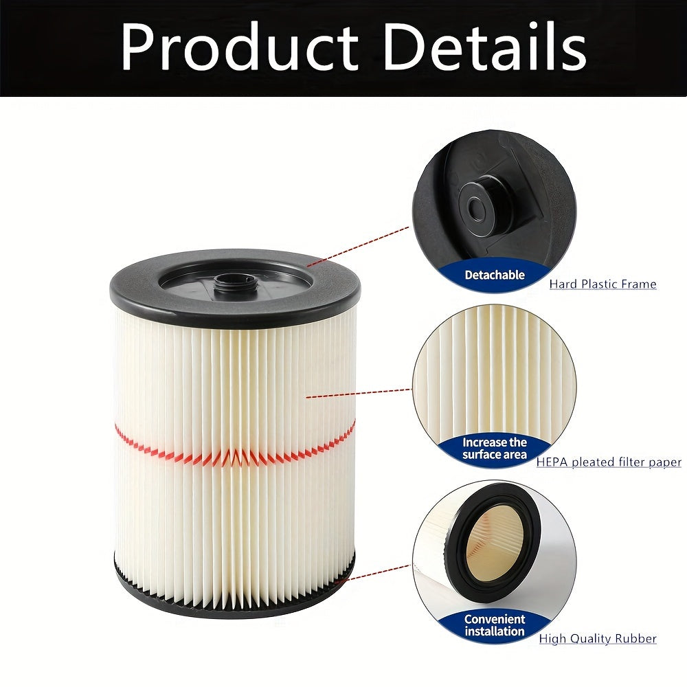 Red Stripe Cartridge Filter for Wet Dry Vacuums 18.93 L and Larger