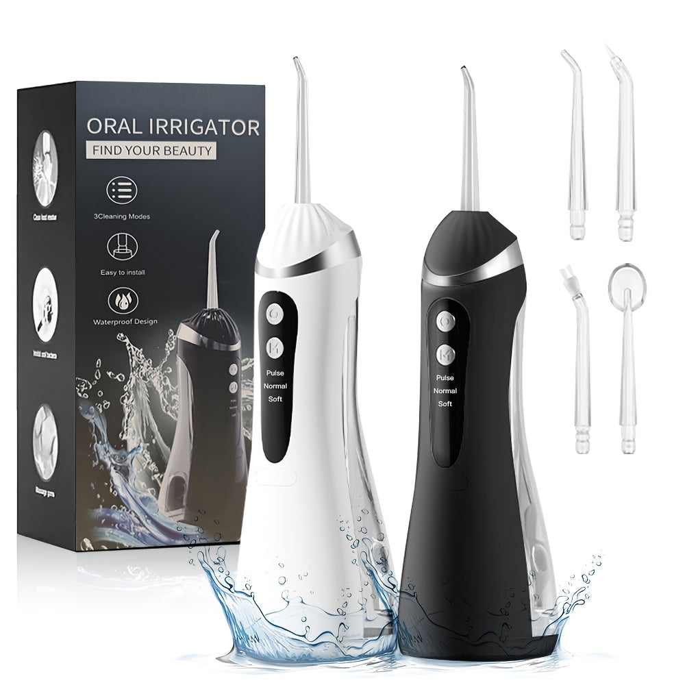Portable Water Flosser Dental Irrigator Rechargeable 200ml Travel Teeth Gum Cleaner