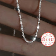 Sterling Silver Necklace Sparkle Jewelry for Weddings and Parties Lightweight Glamorous Design