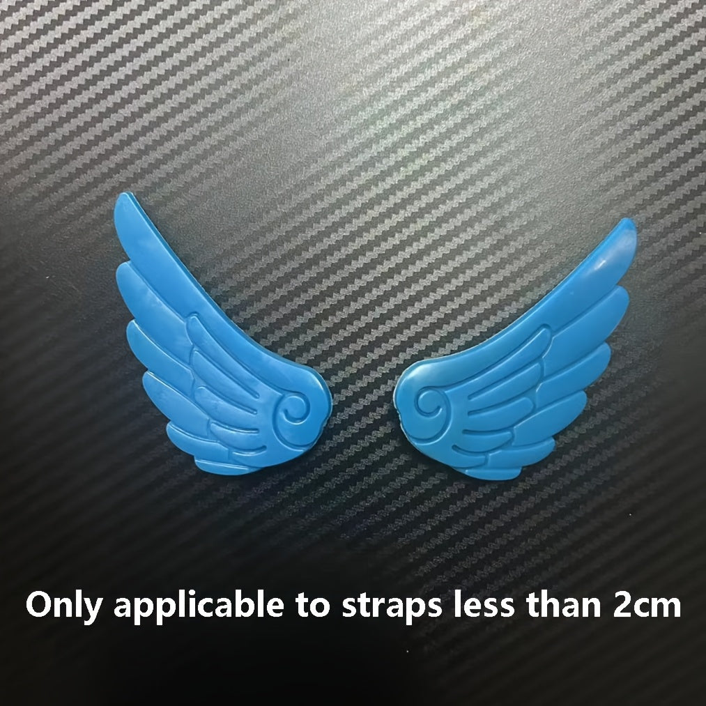Women's Shoe Accessories Removable PVC Angel Wings Heel Decorations for Hole Shoes