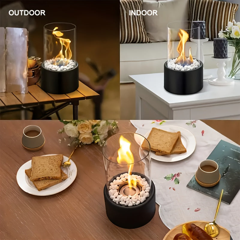Tabletop Stainless Steel Alcohol Fireplace Lamp for Outdoor and Barbecue Use
