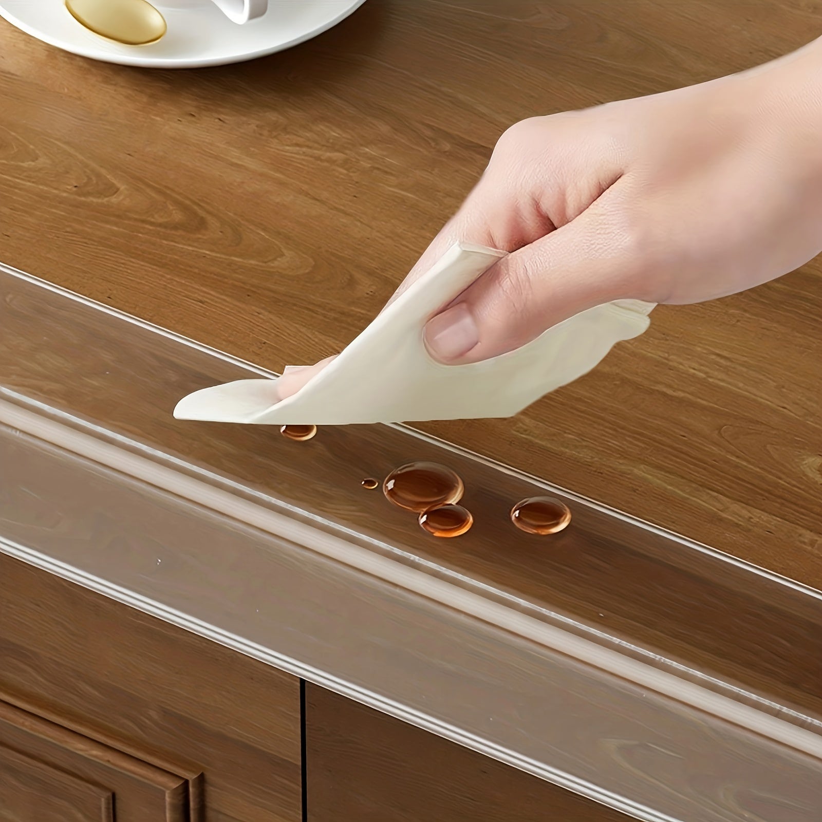 Mebel burchaklari uchun shaffof plastmassa chekka himoya lentasi 2 metr shaffof yopishqoq