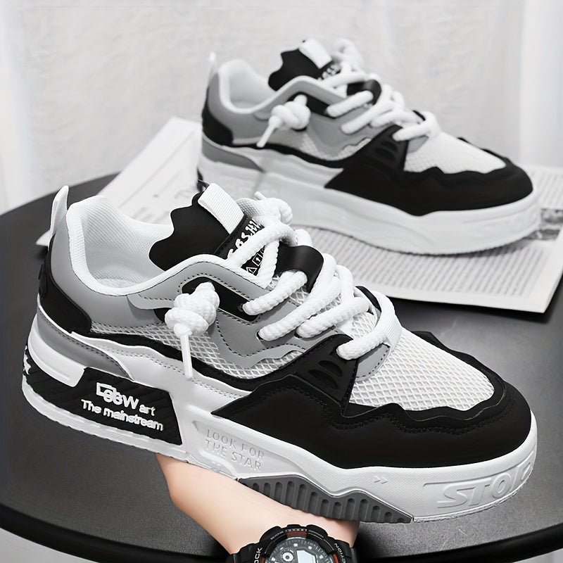 Men's Casual Sneakers with Anti-Slip Sole for Outdoor Activities and Skateboarding