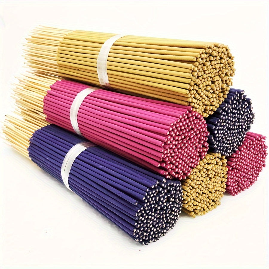 24-Pack Handmade Bamboo Incense Sticks 22cm with 7 Aromatic Scents for Home Use