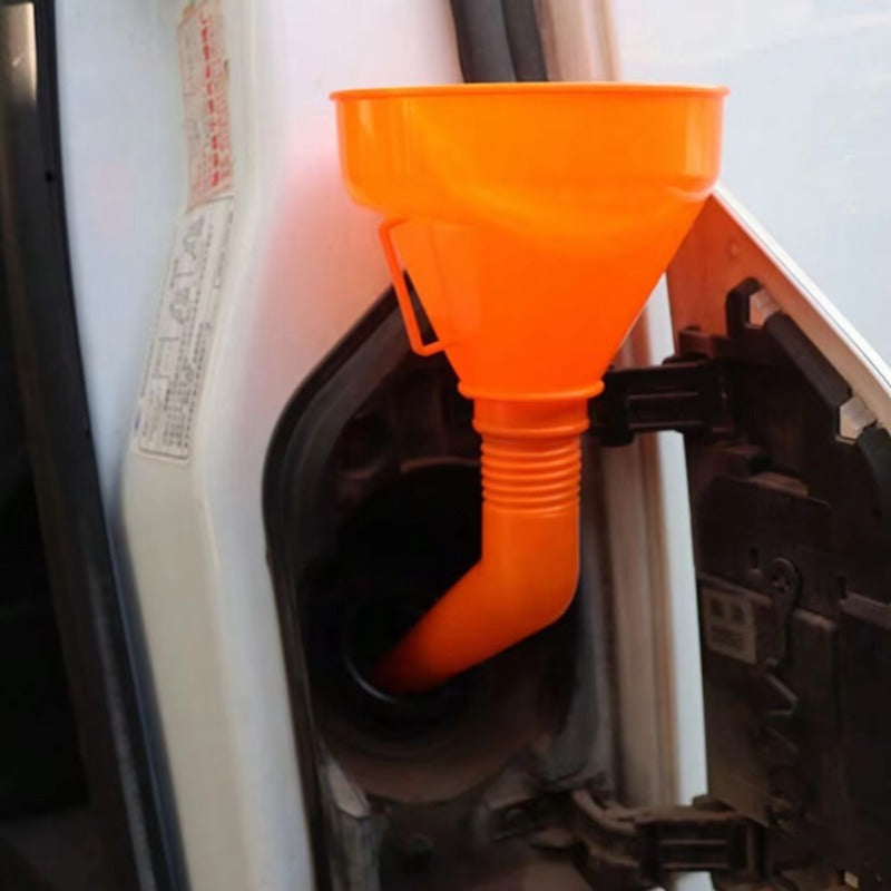 Universal Fit Plastic Gas Can Funnel with Mesh Filter, Long Spout for Vehicles