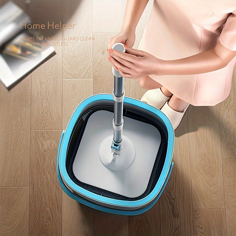 Hands-Free Wash Mop and Bucket Set for Sewage Separation and Dust Removal for Home Kitchen Bathroom