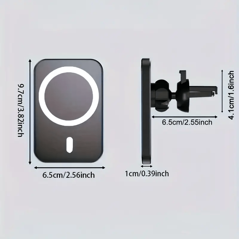 High-Speed Magnetic Wireless Car Charger Holder for Smartphone, 15W Quick Charge