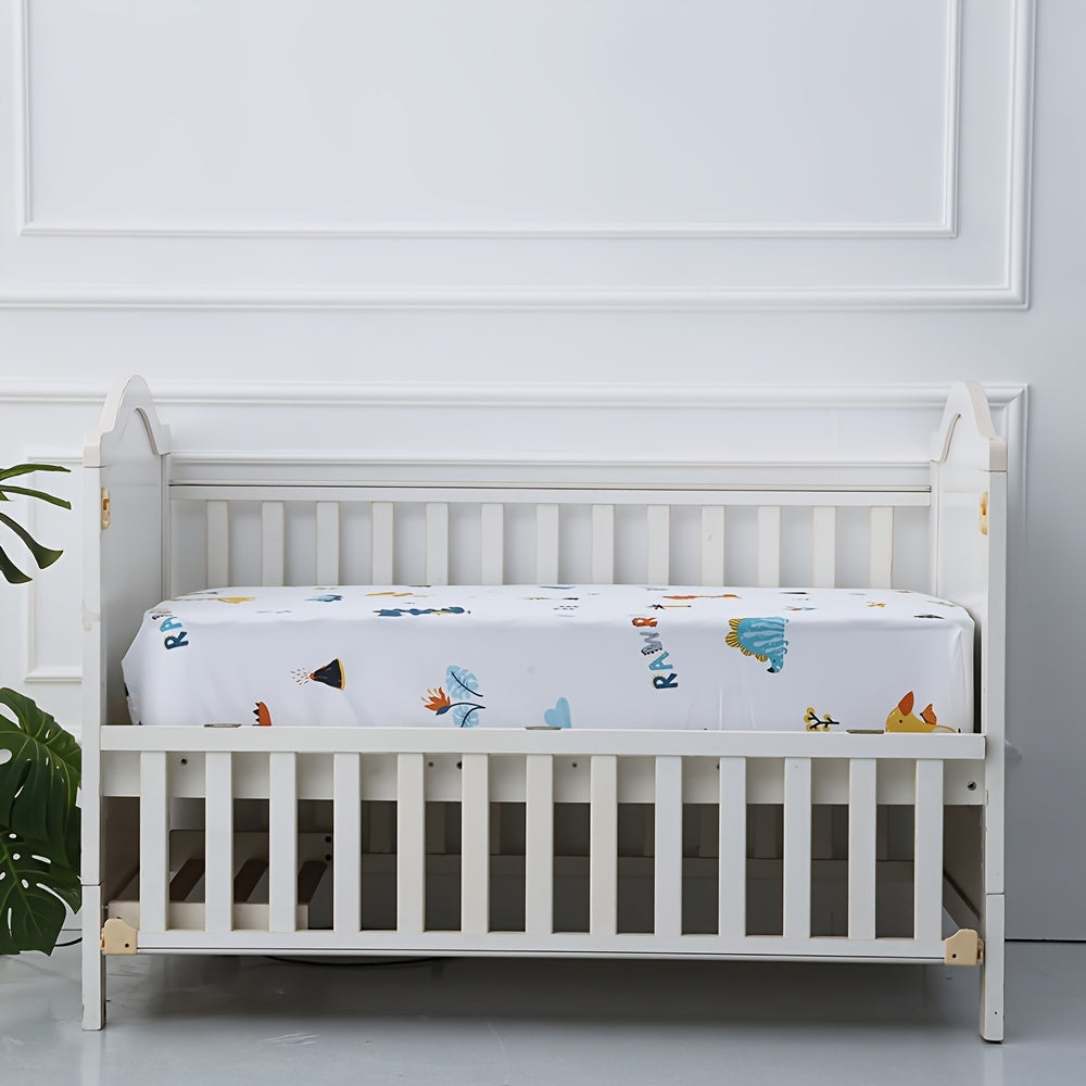 4 Piece Microfiber Fitted Crib Sheets for Baby Boys and Girls 28x52 Inches Animal Prints