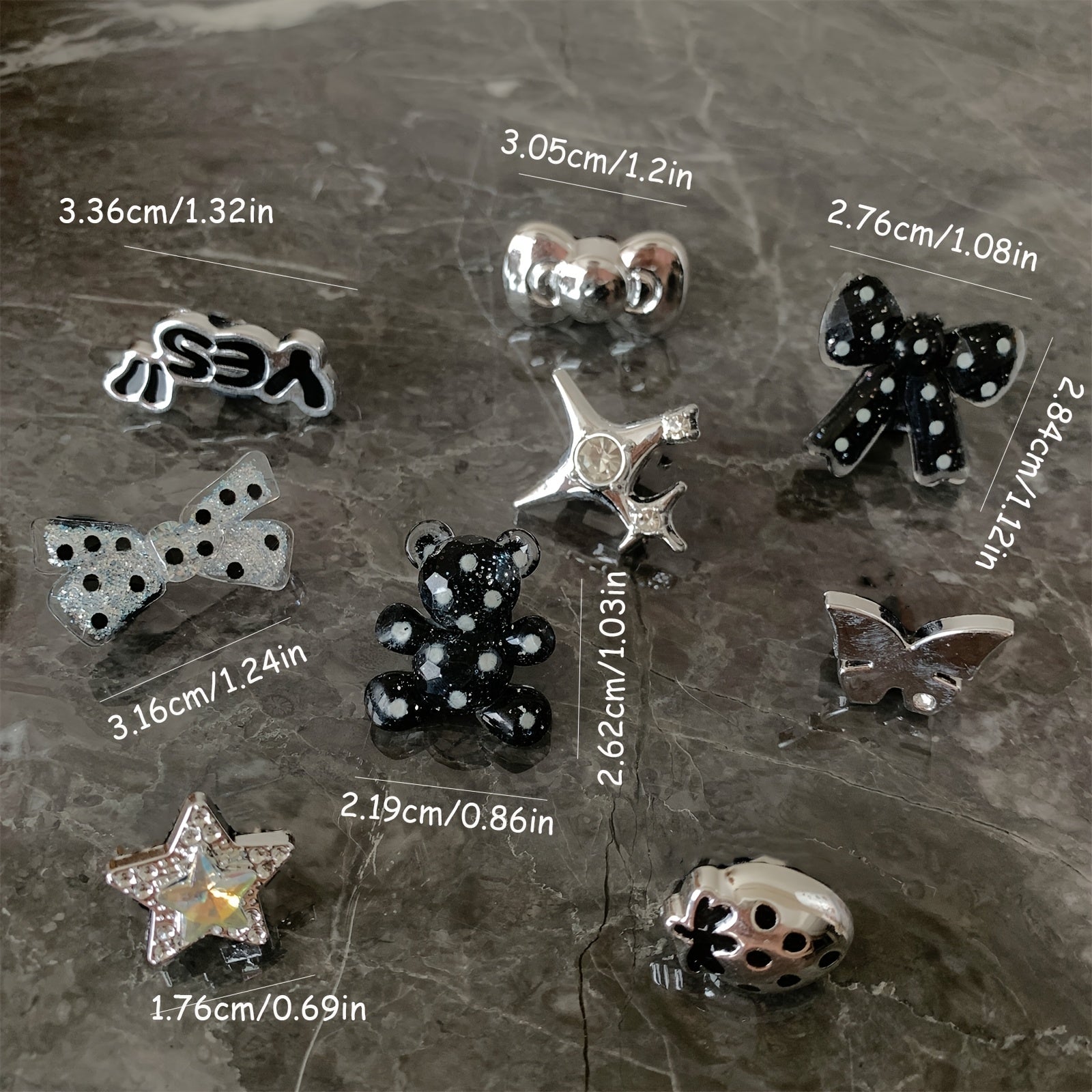 Unisex Plastic Sneaker Lace Clips Set Removable Decorative Charms