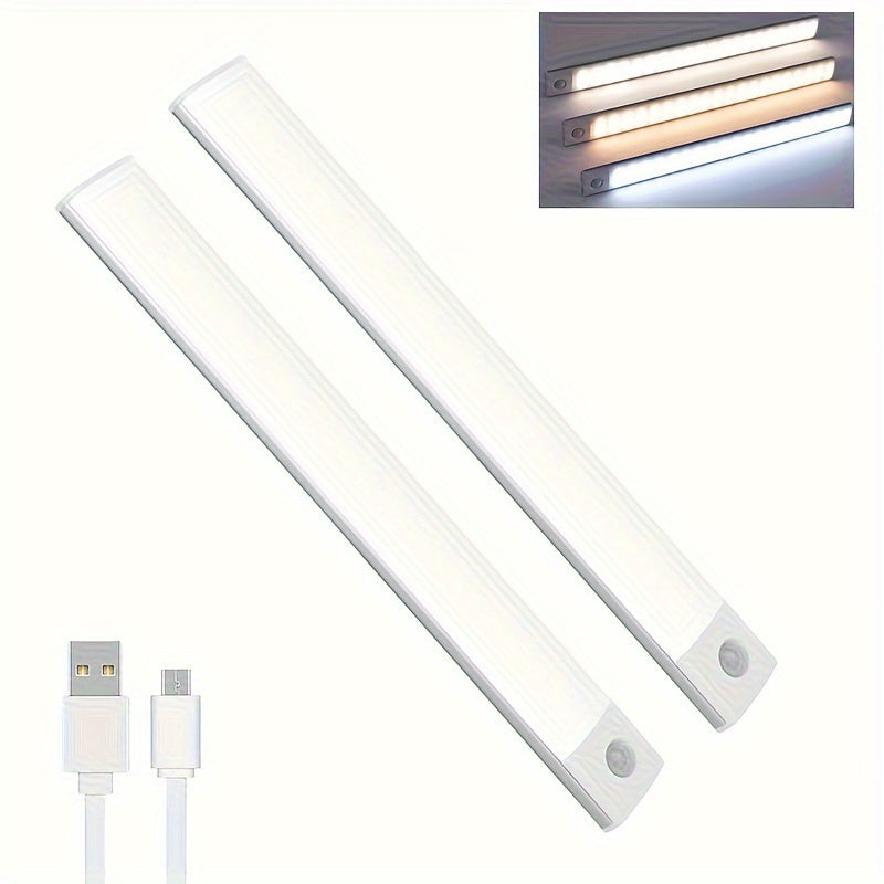 LED Cabinet Light with Infrared Sensor USB Rechargeable Metal Construction