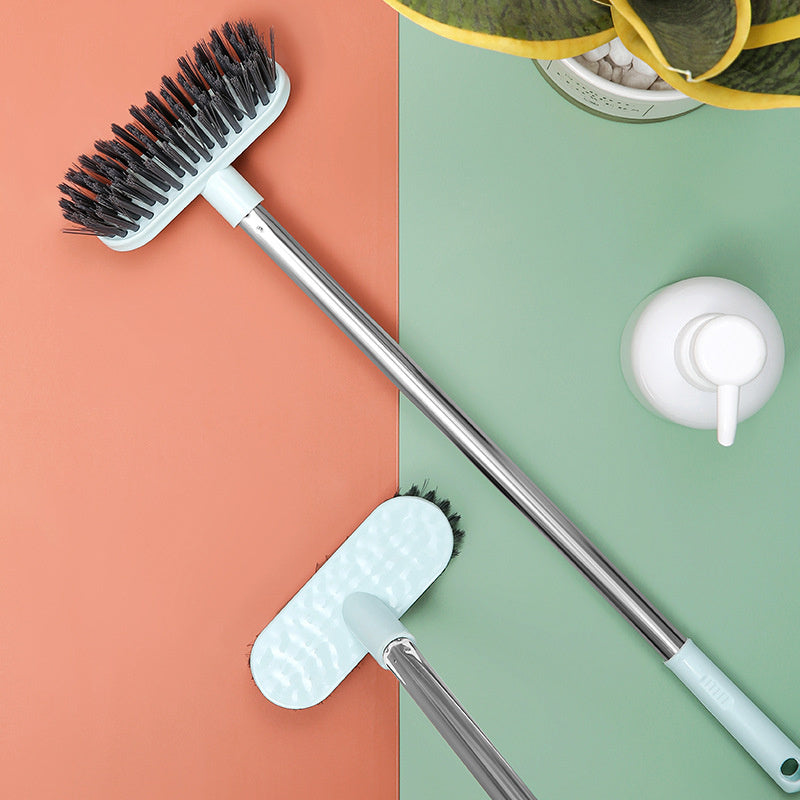 Floor Scrub Brush with Long Handle Durable Hard Bristles for Bathroom and Carpet Cleaning