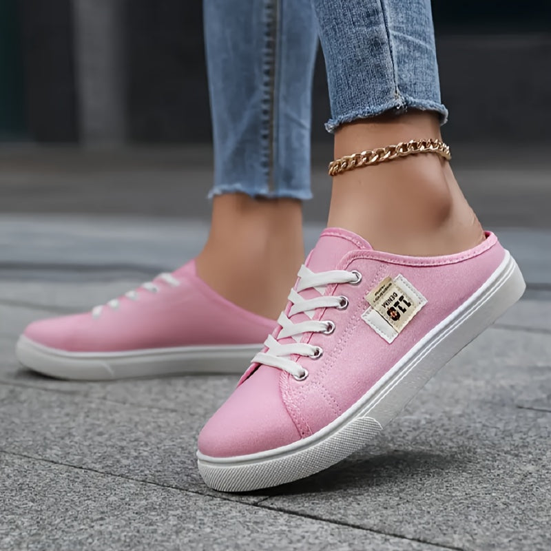 Women Casual Shoes Round Toe All-Season Fabric Upper Solid Color