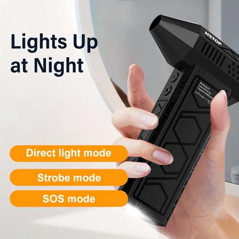 Rechargeable Mini Jet Fan with 10000mAh Battery Portable Compressed Air Duster for Indoor Outdoor Use