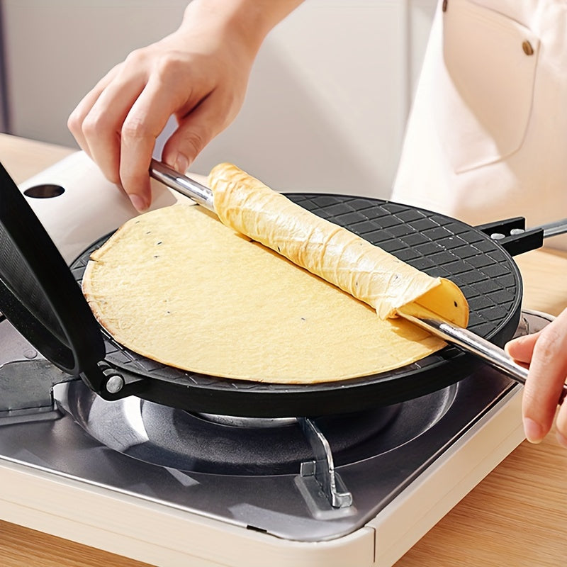 Egg Roll Pan Mold Non-Stick Aluminum Crepe Maker for Waffles Pancakes and Snacks