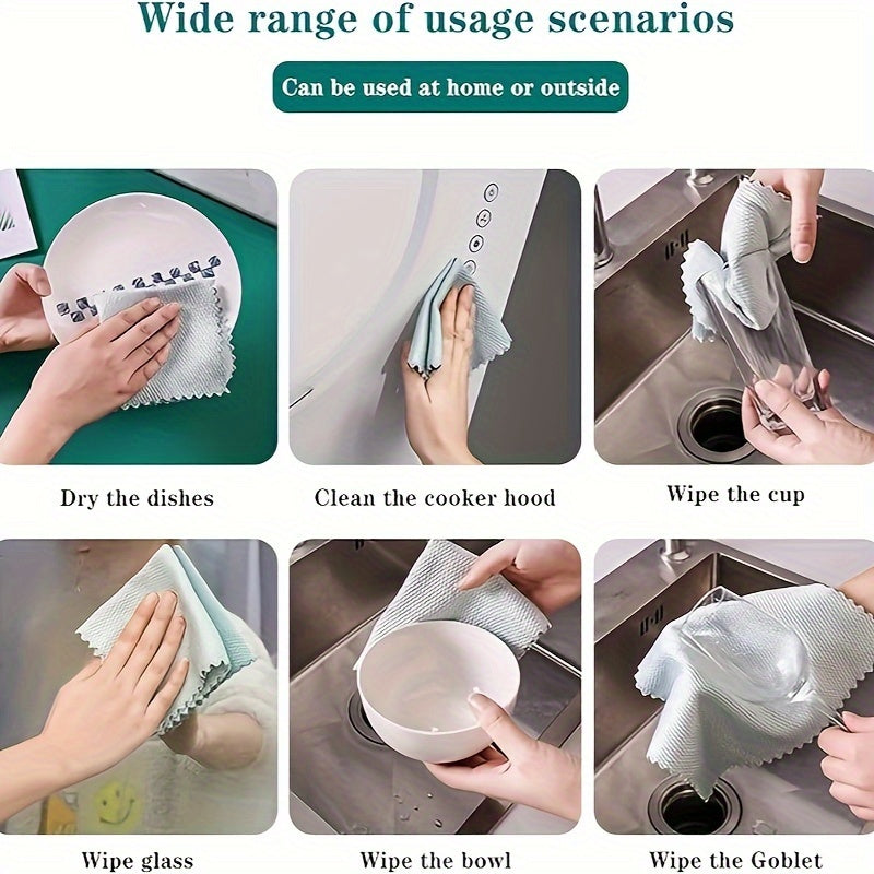 Fish Scale Glass Wiping Cloth Pack of 5 or 10 Multipurpose Household Cleaning Towel